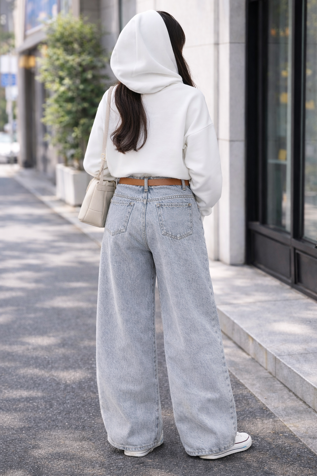 Wide-Leg High-Waist Denim Pants – Softelle